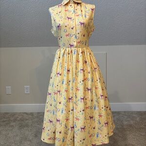 NWT! Lindy Bop Tallulah Dress in Woodland Folk XS
